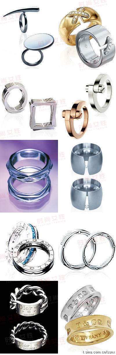 【世界十大情侣戒！】1.Georg Jensen—百年典藏戒指2.Chaumet—Liens戒指3.Atelier Verstraeten—不锈钢方圆戒4.Atelier Verstraeten5.Piaget—Possession戒指6.Niessing—B14不锈钢镶钻戒指7.Bvlgari—B.Zero 1戒8.Damiani—D.Side戒环9.Dior—Gourmet de Dior戒指10.Tiffany＆Co.—1837戒指