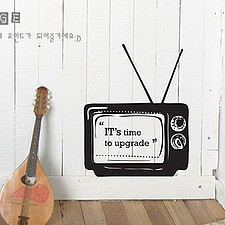 优凡墙贴 ANALOG TV 怀旧经典复古电视贴纸过道书桌背景墙装饰贴