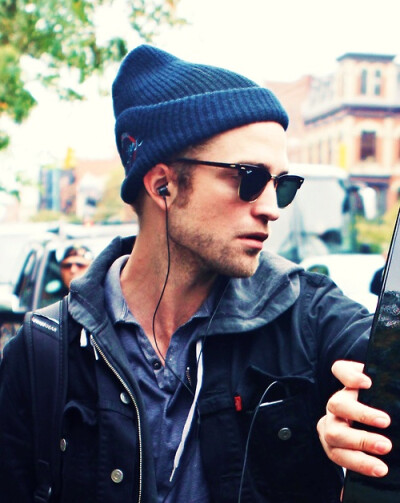 Robert Pattinson today in Manhattan