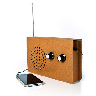 SUCK UK iphone4/4s/3G cardboard radio 收音机音响