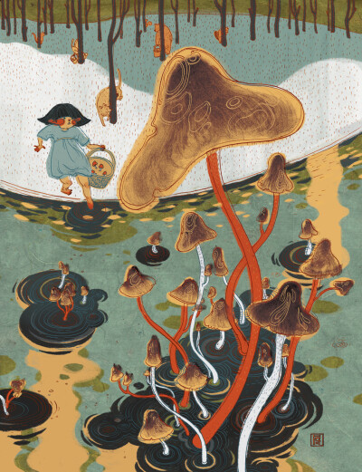 来自中国香港的插画家Victo Ngai，原名Ngai Chuen Ching。其作品色彩与线条的应用极具个人风格，画面内容非常虚幻，就像是梦中的世界，是那样的扭曲，夸张与不可思议……