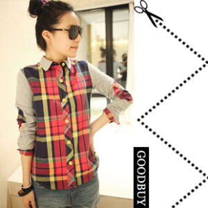 衬衫是原单的哦  东西做的比较好  第一次卖衬衫有3个码子的  哈哈 所以品质好分类仔细哈  东西在棉的哦  袖子也是棉的又补丁的呢 <br /> <br />很休闲的一跨衬衫呢格子很好看哦