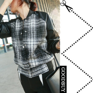 迅公子每次穿香香风都能穿出不一样的味道  这款粗花呢和皮料的完美结合  带给人一种复古的味道  帅气又不失女人味  很好穿搭  下边穿裙子啊 牛仔裤 或者高腰裤 等等 <br /> <br />都好