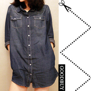 牛仔衬衫控 又怎么能少这样的长款呢  哈哈 好配到不行啊~  牛仔衬衫今年真的够热门的哈  因为真的够味道 很欧范儿  各种搭 随大家哦~