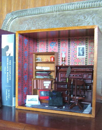 Doctor Watson's desk and bookshelf, from 221 B Baker Street