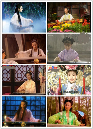 【古装女抚琴惊艳瞬间大PK】；小龙女、香雪海、聂小倩【王祖贤版】、聂小倩【杨幂】、钟素秋、宛如、甄宓