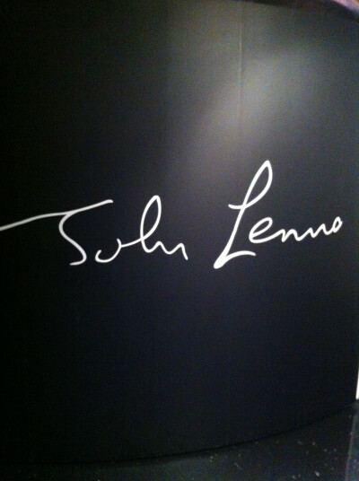 John Lennon Signature. Photo in The Beatles Museum in Liverpool