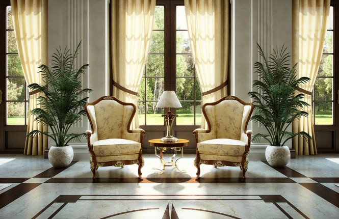 Grand room wing back chairs