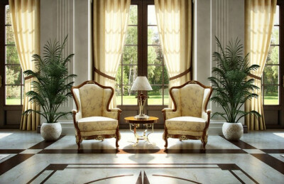 Grand room wing back chairs