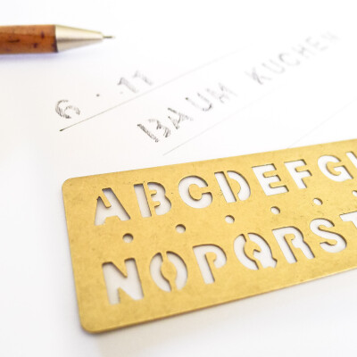 BRASS Alphabet Bookmark $18.00