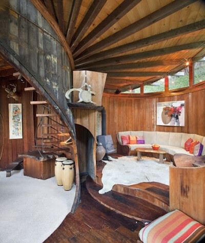 Bohemian homes: Wooden Home 一个旋转空间