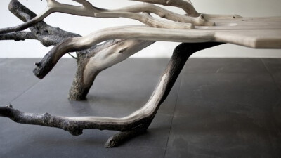 “倒下的树”（Fallen Tree）板凳由法国设计师Benjamin Graindorge为家居品牌 Ymer & Malta设计的。他的想法是表达木材的天然本质。