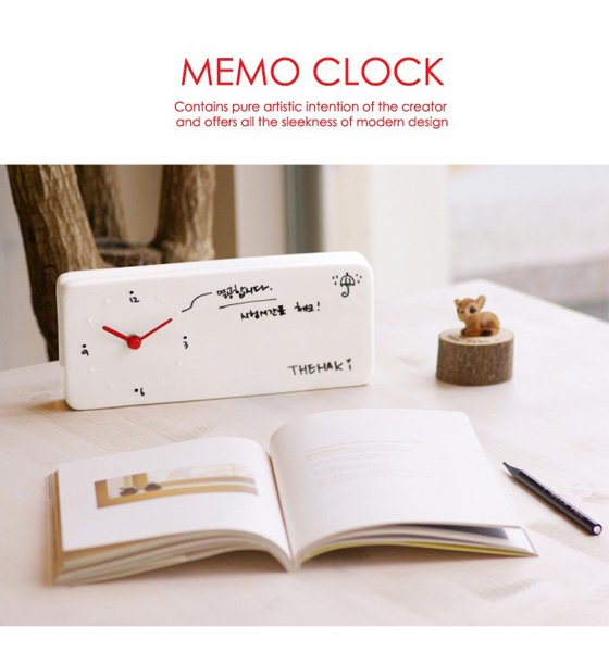 【韩国DESIGN ONE】MEMO CLOCK|陶瓷备忘钟