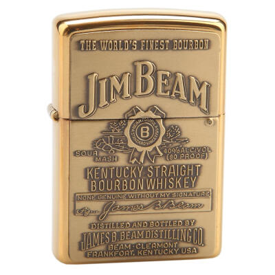 【ZIPPO×Jim Beam】ZIPPO打火机正版 254BJB929 占边酒之铜徽章