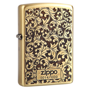 【欧洲皇室风ZIPPO】原装专柜ZIPPO打火机正版 深雕双面唐草 限量版1000个