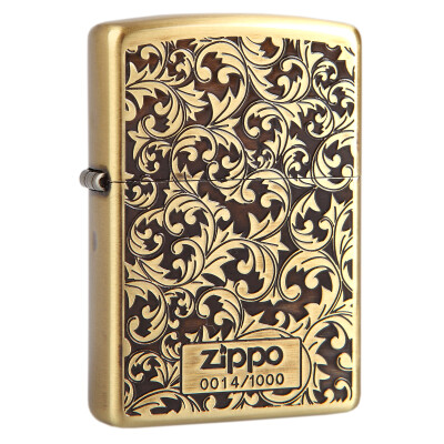 【欧洲皇室风ZIPPO】原装专柜ZIPPO打火机正版 深雕双面唐草 限量版1000个