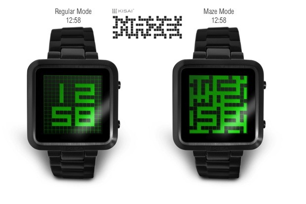 Tokyoflash hides the time inside the Kisai Maze watch for you to find