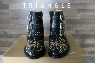 徐濠萦示范2012SS CHLOE studded buckled booties 铆钉短靴