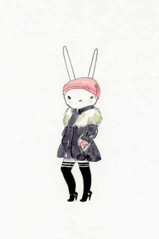 Fifi兔时尚插画