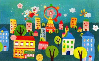 Hsinping Pan的作品有着脆生生的颜色,非常之跳跃.想象力跟色采都很出色,童趣十足的画面感.