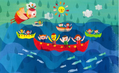 Hsinping Pan的作品有着脆生生的颜色,非常之跳跃.想象力跟色采都很出色,童趣十足的画面感.