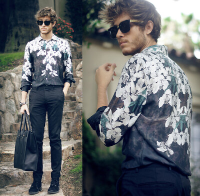 Topman Design Orchid Silk Shirt, Coach Bag, Zara Boots, Super Sunnies