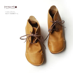 森女牛皮手工秋冬鞋