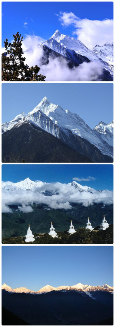 梅里雪山以其巍峨壮丽、神秘莫测而闻名于世，是藏人心中“八大神山”之首。