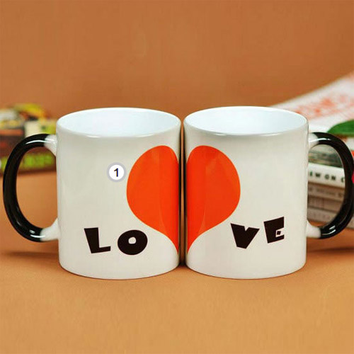 创意浪漫爱心情侣杯子i,送她一个杯子爱她一辈子,很浪漫的表白.