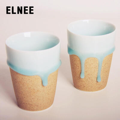 ELNEE 倾城之泪创意陶瓷水杯/青釉茶杯/马克杯 实用情侣礼品