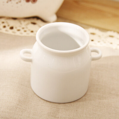 洁白陶瓷小号布丁杯 牛奶杯 可当花瓶 日式风 杂货 zakka