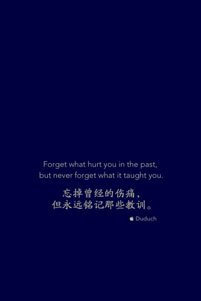 Forget what hurt you in the past, but never forget what it taught you.忘掉曾经的伤痛，但永远铭记那些教训。大家，早安。