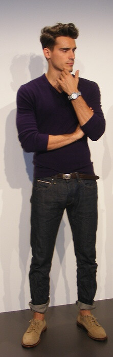 Arthur Kulkov at the J.Crew Men's presentation