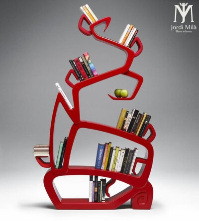 #阅读空间#The wisdom tree book shelf by Jordi Mila