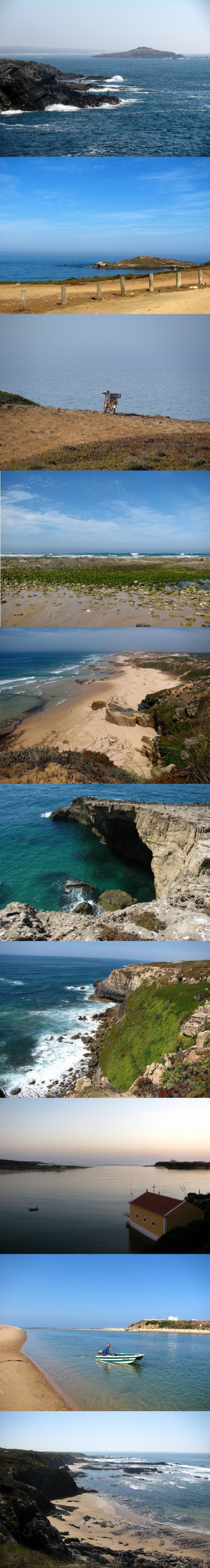 【葡萄牙阿连特茹海岸】漂亮的 ilha do pessegueiro（桃花岛），沿着海岸线，拍摄着天空与海边的自然风景。