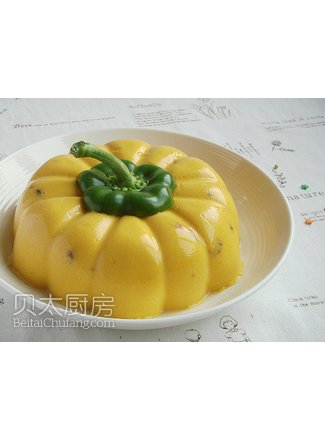 超可爱南瓜慕斯，具体做法http://www.beitaichufang.com/recipe/15757/