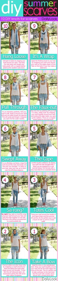 How to wear summer scarves