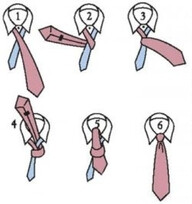 Every girl ought to know how to tie a necktie.