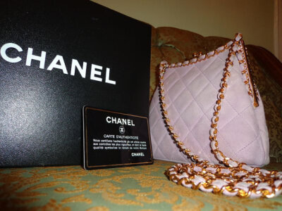 vintage chanel 粉色 链条包