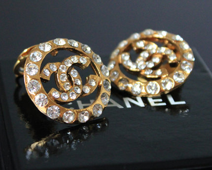 vintage chanel 耳夹