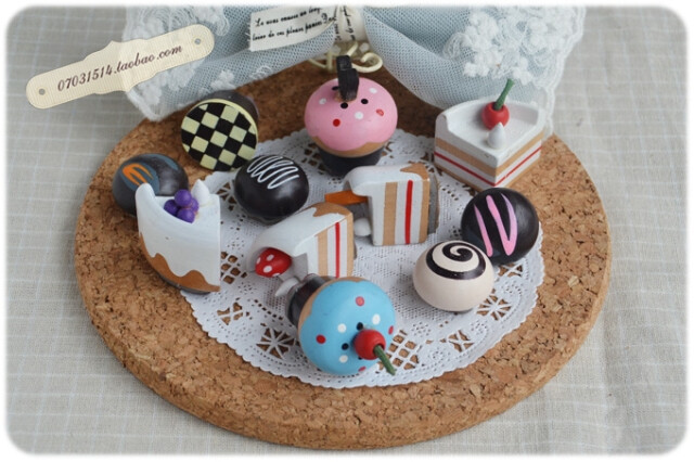 zakka 蛋糕巧克力 木质印章