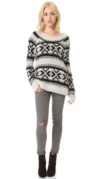 Free People Silver Reed Pullover