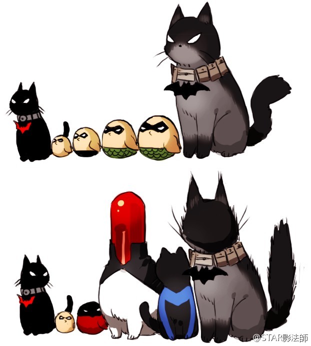 蝙蝠喵一家人