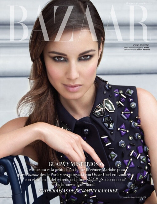 一如既往的成熟韵味，邦女郎 Berenice Marlohe 11月版《Harper’s Bazaar》特辑