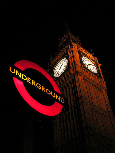 lheartlondon #london #underground #big ben #night