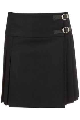 Premium Navy Buckle Kilt Skirt