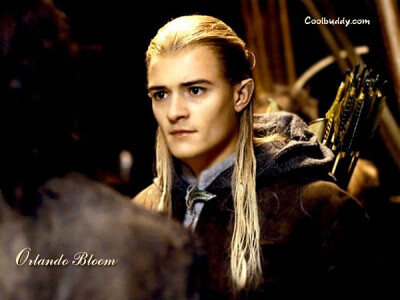 Orlando Bloom。第一次看到他就是在《魔戒》里，一出场，惊为天人