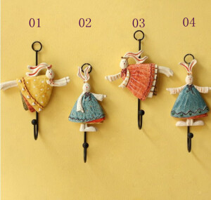 可爱兔子铁艺挂衣钩