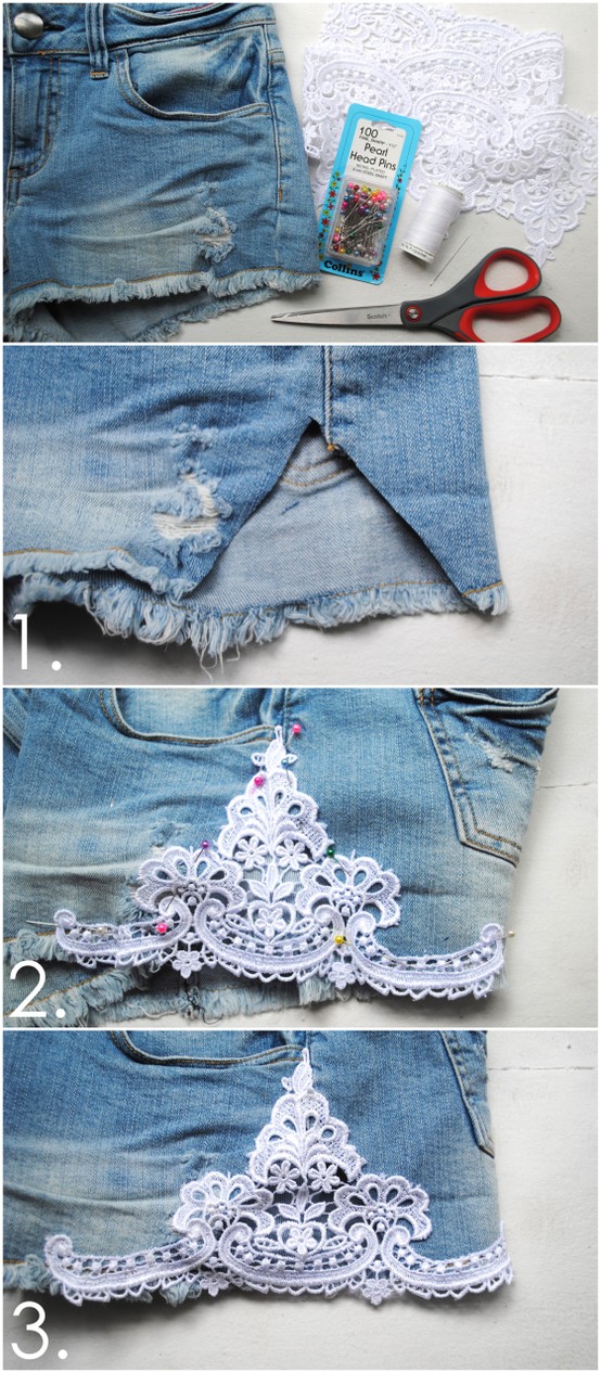 Lace shorts. Too cute!