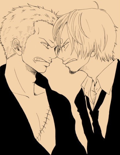 ONE PIECE | ZORO &SANJI 同人图中也不饶对方是吧你两